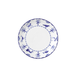 Teller SULTAN`S GARDEN BLUE Randmuster Bone China Ø 165 mm weiß | blau Produktbild