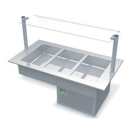 Einbau-Kühlwanne mit Hustenschutz | Bodenkühlung | passend für 2 x GN 1/1 Produktbild