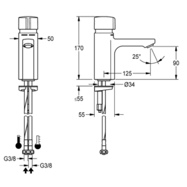 Selbstschlussmischer Einloch Standarmatur Produktbild 1 S