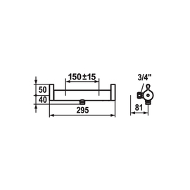 Thermostatmischer 1/2" Zweiloch Wandarmatur Produktbild 1 S