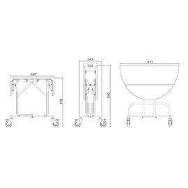 Zimmerservicewagen ROYAL klappbar Produktbild 4 S