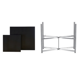 Buffettisch klappbar schwarz | quadratisch 800 mm x 800 mm H 750 mm Produktbild 1 S