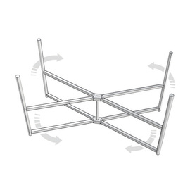 Buffettisch klappbar schwarz | rechteckig 1600 mm x 800 mm H 750 mm Produktbild 2 S
