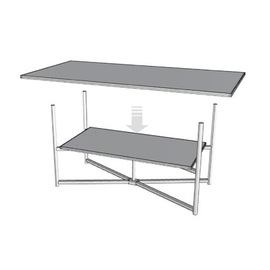 Buffettisch klappbar schwarz | rechteckig 1600 mm x 800 mm H 750 mm Produktbild 3 S