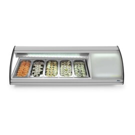 Sushi-Vitrine 5x GN 1/3 | 230V/160W | 1307x445x(H)327mm Produktbild 6 S