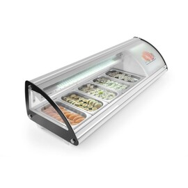 Sushi-Vitrine 5x GN 1/3 | 230V/160W | 1307x445x(H)327mm Produktbild 5 S