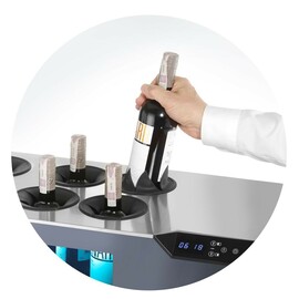 Theken-Weinkühler Cellar | 2 Zonen | Schwarz | 220-240V/60W | 800x350x(H)293mm Produktbild 4 S