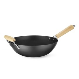Wok mit Holzgriff | Ø324x565mm Produktbild