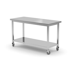 Mobiler Tisch | mit Ablage – verschraubt | Kitchen Line | 1200x600x(H)850mm Produktbild 6 S