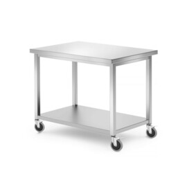 Mobiler Tisch | mit Ablage – verschraubt | Kitchen Line | 1000x700x(H)850mm Produktbild