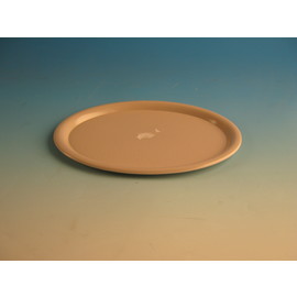 RESTPOSTEN | Kaffeehaustablett, oval, Boden gerauht, Material: Melamin, Farbe: beige, Maße: 280 x 215 mm Produktbild
