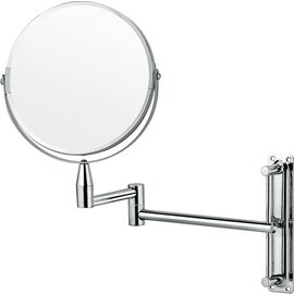 cosmetic mirror with double swivel arm for wall mounting product photo