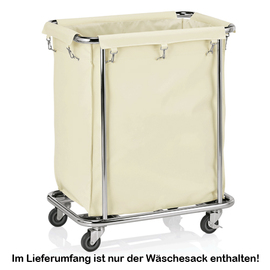 Laundry bag, single, laundry trolley, chrome-plated, 65 x 45 x H 84 cm product photo