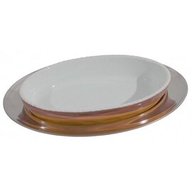 CLEARANCE | baking mould porcelain brown oval 320 mm  x 195 mm  H 50 mm product photo