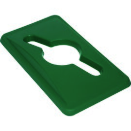 Lid open, green product photo