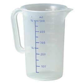 measuring beaker polypropylene graduated up to 500 ml  Ø 90 mm  H 140 mm product photo