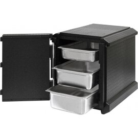 thermal container SALZBURG black | 12 slots 83 ltr  | 650 mm  x 500 mm  H 610 mm product photo