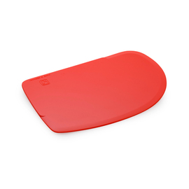 cream scraper | dough scraper PP asymmetrical red | 120 mm x 86 mm product photo