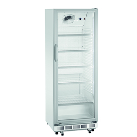 glass doored refrigerator 360L white | glass wing door | static cooling product photo
