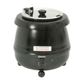party pot black hinged lid 230 volts 400 watts  Ø 330 mm  H 360 mm product photo  S
