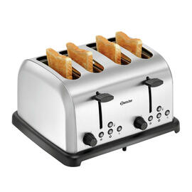 toaster TBRB40 stainless steel | 4 slots incl. 2 bun warmer product photo  S