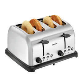 toaster TBRB40 stainless steel | 4 slots incl. 2 bun warmer product photo  S