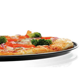 pizza baking tray perforated steel Xynflon non-stick coated black Ø 325 mm H 10 mm product photo  S