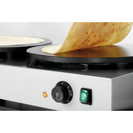 crêpe baking device 2CP400 with 2 baking plates electric 2 x 230 volts 6000 watts product photo  S