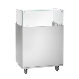 mobile counter Snackpoint 200 stainless steel | countertop vitrine | 800 mm x 600 mm H 1225 mm product photo  S