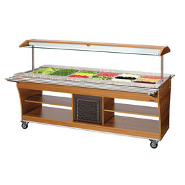 125504 Tablettrutsche, zu Gastro Buffet T, GN 6x 1/1, Edelstahl, 5,1 kg, 2115 x 312 mm product photo  S