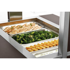 hot buffet on wheels W3110-200W | wenge coloured 230 volts with illumination | suitable for 3 x GN 1/1 product photo  S