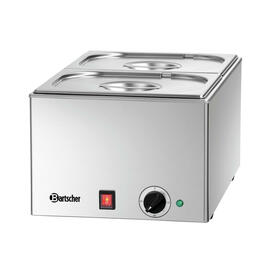 water bath | bain marie gastronorm - 150 mm  • 1200 watts | 2 containers | lid GN 1/2 product photo  S