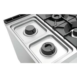 6 burner gas stove 37.5 kW | open base unit product photo  S