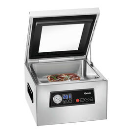 vacuum packaging machine K 300/60L compartment device 60 ltr / min sealing seam 300 mm product photo  S