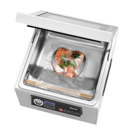 vacuum packaging machine K 300/60L compartment device 60 ltr / min sealing seam 300 mm product photo  S