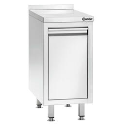 litter bin cabinet 400 mm  x 700 mm  H 850 mm 1 compartment with Tipping door | upstand product photo  S