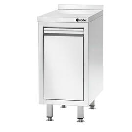 litter bin cabinet 400 mm  x 700 mm  H 850 mm 1 compartment with Tipping door | upstand product photo  S