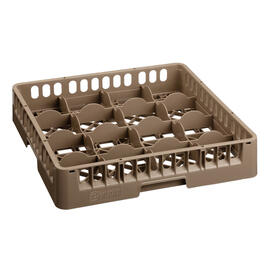 dish basket brown 500 x 500 mm  H 100 mm | 16 compartments 111 x 111 mm  H 83 mm product photo  S