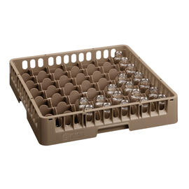 dish basket brown 500 x 500 mm  H 100 mm | 49 compartments 62 x 62 mm  H 83 mm product photo  S
