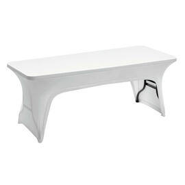 banquet table hulls 1830-W white non-iron 1830 mm x 760 mm product photo  S