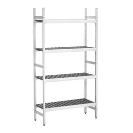 rack system Kit 1 plastic aluminium 960 mm 360 mm  H 1800 mm 4 grid shelf (shelves) shelf load 165 kg bay load 600 kg product photo  S