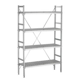 rack system Kit 4, B1070 plastic aluminium 1142 mm 360 mm  H 1800 mm shelf load 50 kg bay load 500 kg product photo  S