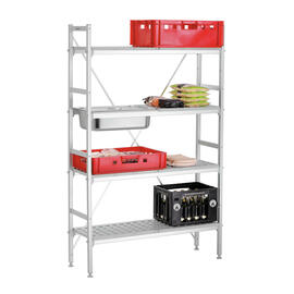 rack system Kit 4, B1070 plastic aluminium 1142 mm 360 mm  H 1800 mm shelf load 50 kg bay load 500 kg product photo  S