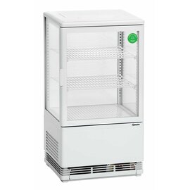 refrigerated mini vitrine white 58 ltr 230 volts | 2 shelves product photo  S