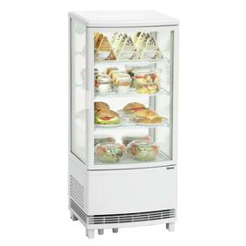 refrigerated mini vitrine white 86 ltr 230 volts | 3 shelves product photo  S