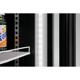 glass doored refrigerator 300L black | glass wing door | convection cooling product photo  S