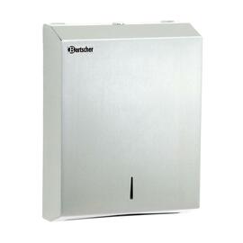 paper towel dispenser stainless steel for wall mounting 285 mm  x 100 mm  H 370 mm product photo  S