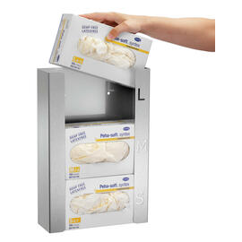 glove dispenser K30 | suitable for 3 2 standard boxes L 260 mm W 96 mm H 359 mm | size marks product photo  S