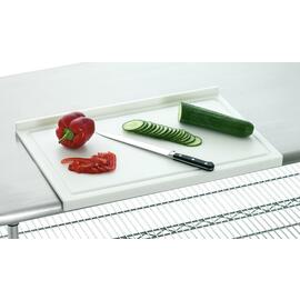 cutting board plastic  • white stopper edge with juice rim | 580 mm  x 375 mm  H 45 mm product photo  S