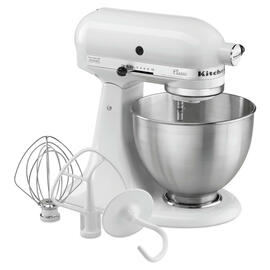kitchen machine KitchenAid 5K45SSEWH white with accessories product photo  S